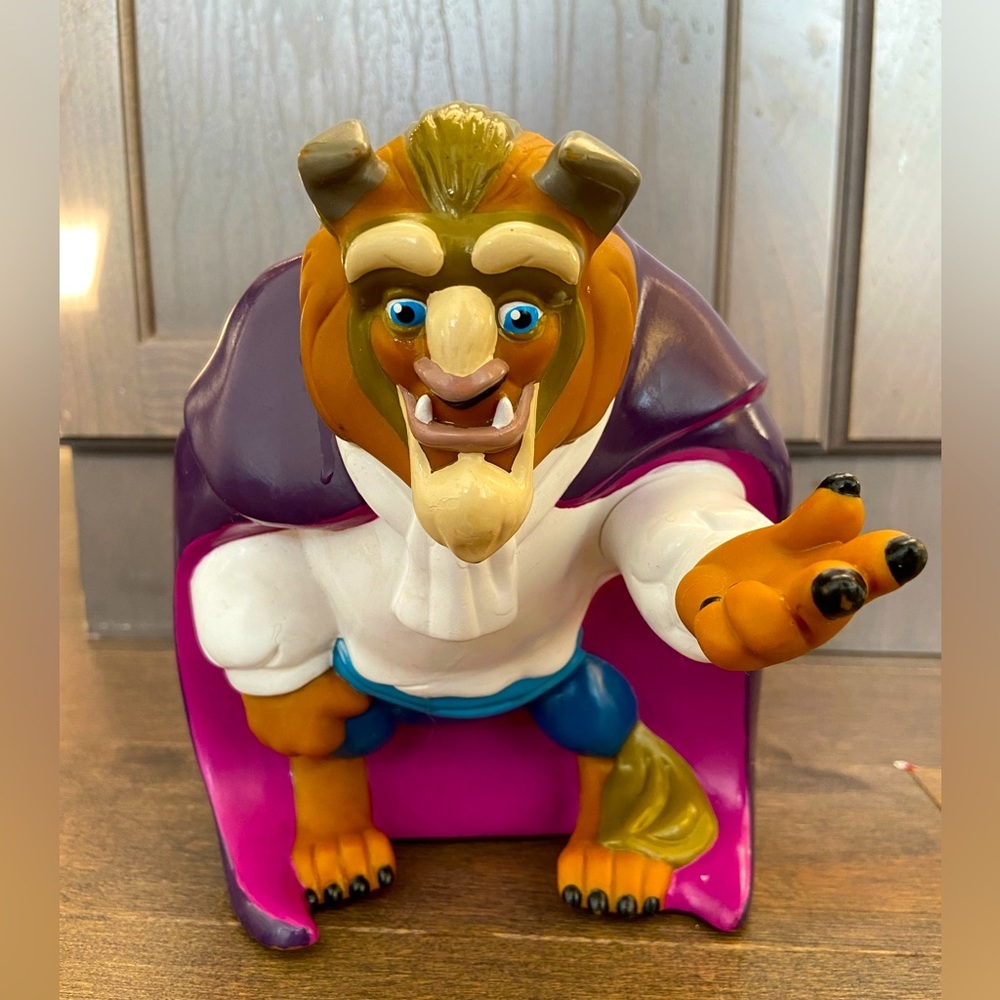 Vintage Disney beauty and the beast piggy bank